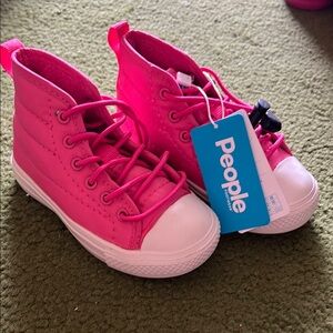 Kids Pink High-Top Sneakers